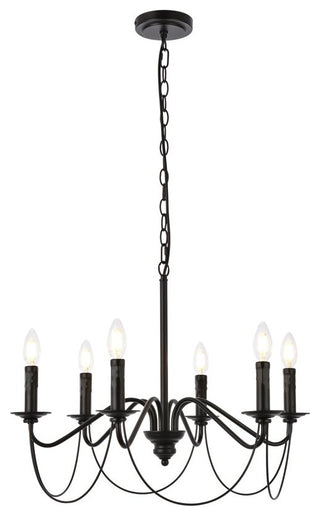 Winston 6-Light Pendant, Black