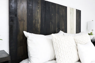 Handcrafted Headboard, Hanger Style, Noir Mix, Cal King