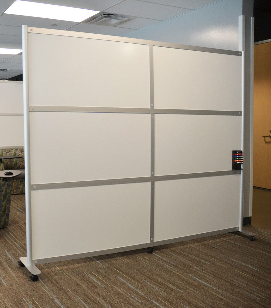 Loftwall Modern Room Divider, Modular Lightweight Frame, 8"x78", Dry-Erase