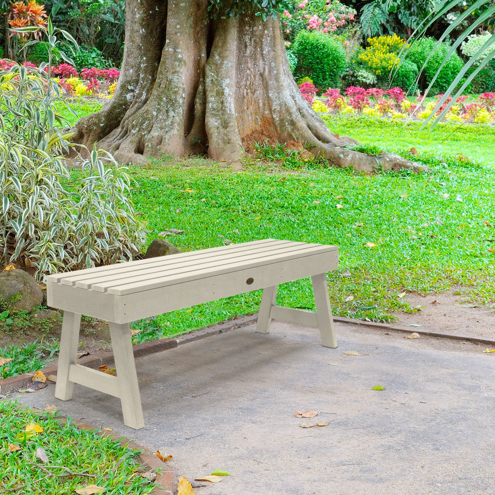 Weatherly Picnic Bench, 4', Whitewash, 4'