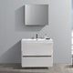 Valencia 40" Glossy White Modern Bathroom Vanity, Medicine Cabinet