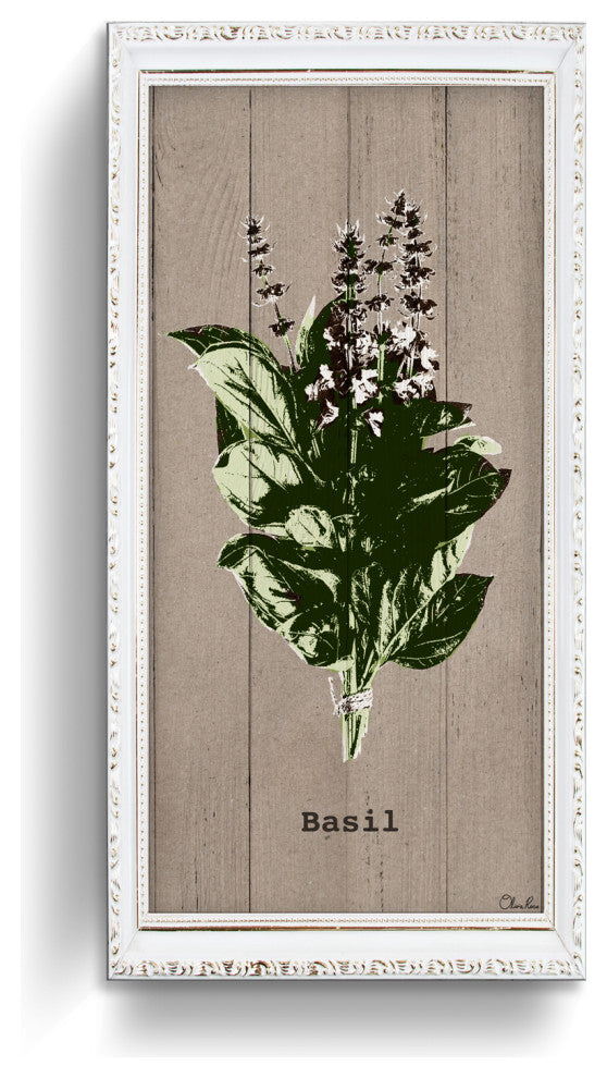 Basil Wrapped Canvas Botanical Kitchen Wall Art