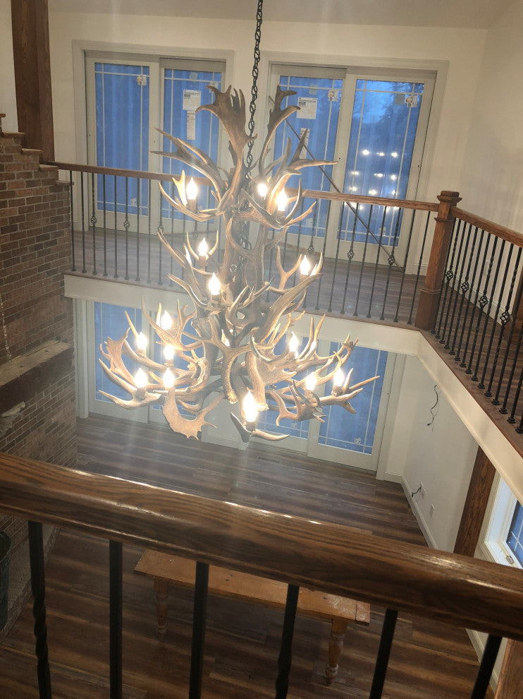 Real Antler Elk Canadian Jewel Deer Chandelier Light