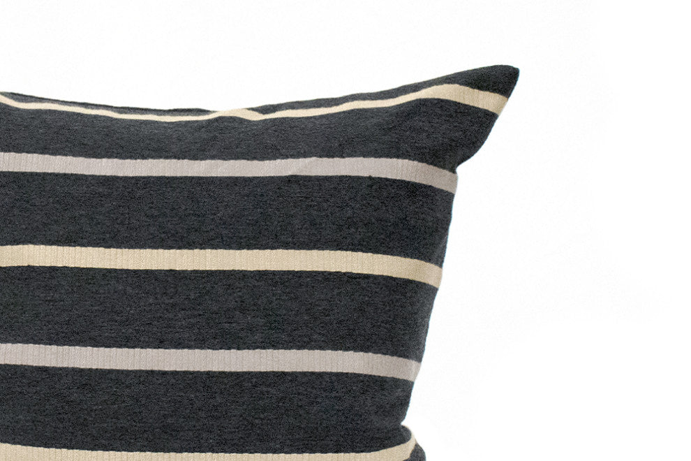 Espresso Stripe Cushion Cover, 20" X 20"