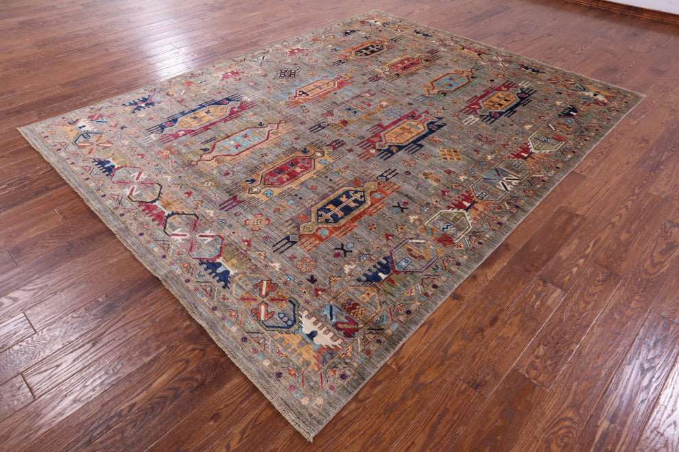 Handmade Tribal Fine Serapi Wool Rug 8' 0" X 10' 1" - Q12527