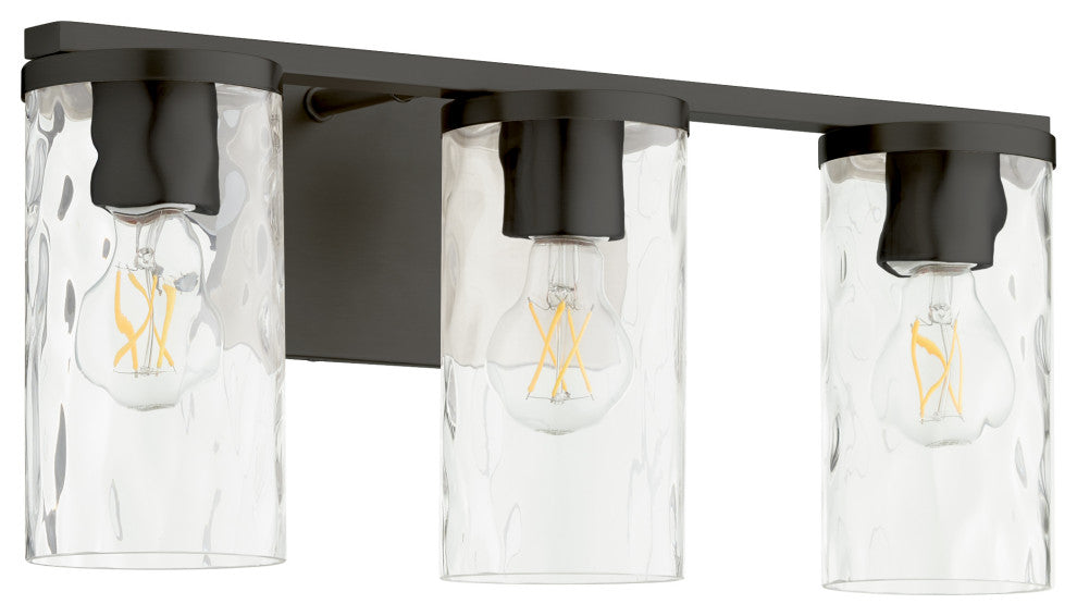 Quorum 5111-3-59 3-Light Vanity Light, Matte Black