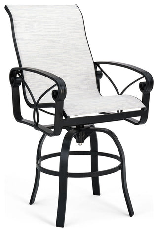 Palazzo Sling High Back Swivel Balcony Stool, Regular