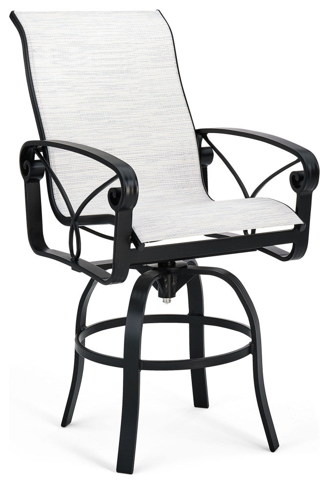 Palazzo Sling High Back Swivel Balcony Stool, Regular