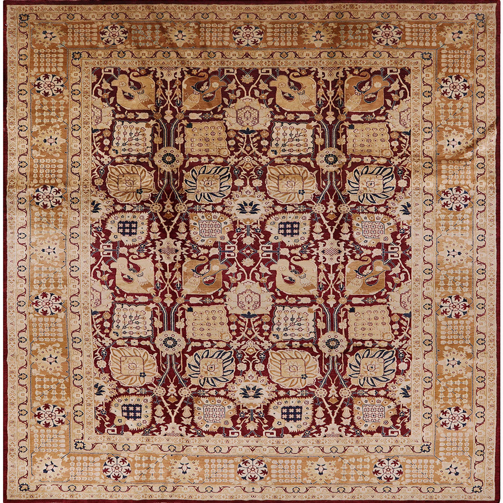 Ahgly Company Indoor Square Mid-Century Modern Area Rugs, 7' Square