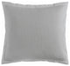 Stonewashed Cotton Waffle Weave Euro Sham, 27"x27", 1 Piece, Gray