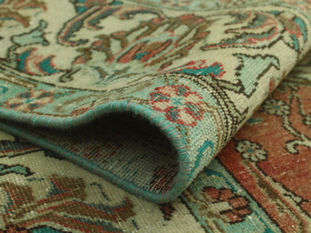 Fine Vintage Distressed Ihsan Rust Rug
