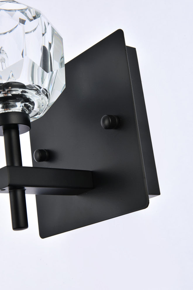 1 Light Wall Sconce, Black