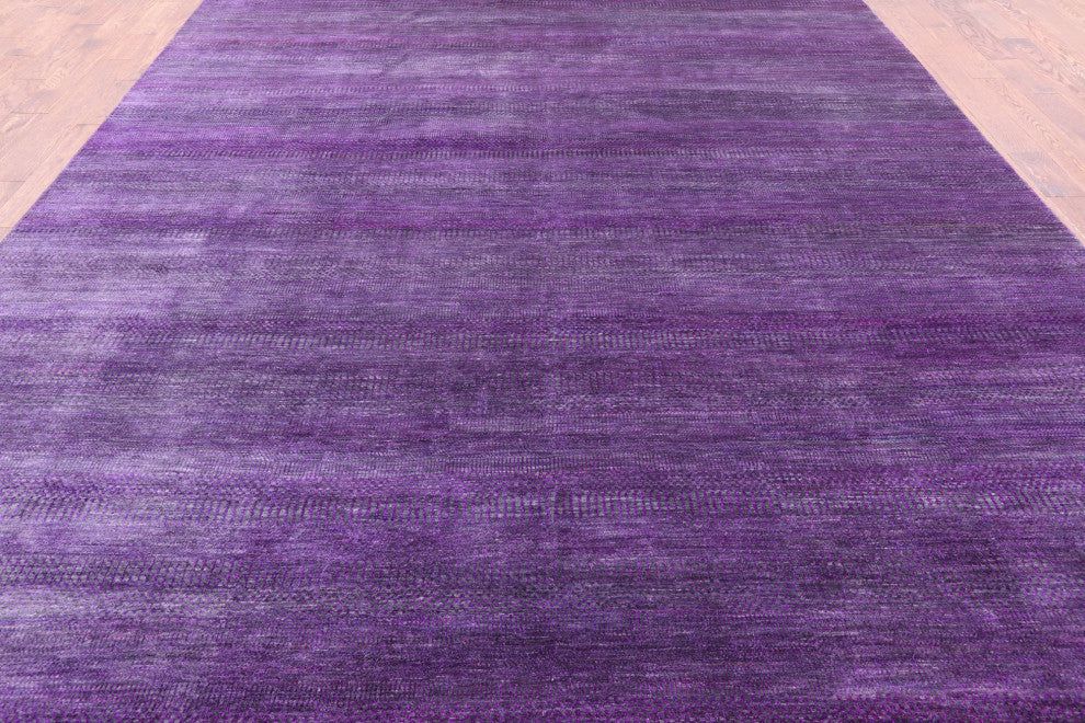 Super Savannah Gabbeh Hand Knotted Wool and Silk Rug 10' 1" X 14' 3" Q6867