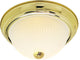 2 Light 13" Flush Mount Frosted Ribbed