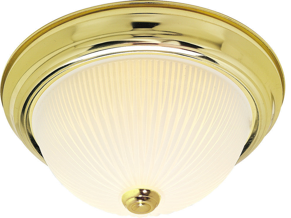 2 Light 13" Flush Mount Frosted Ribbed