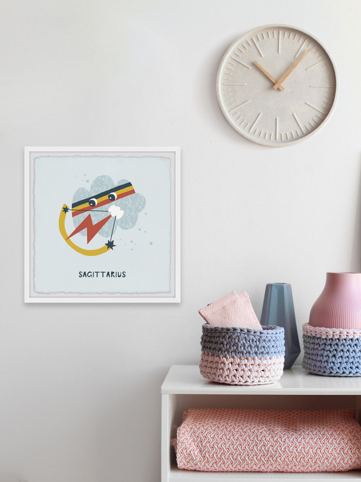 "Sagittarius" Framed Painting Print, 18x18