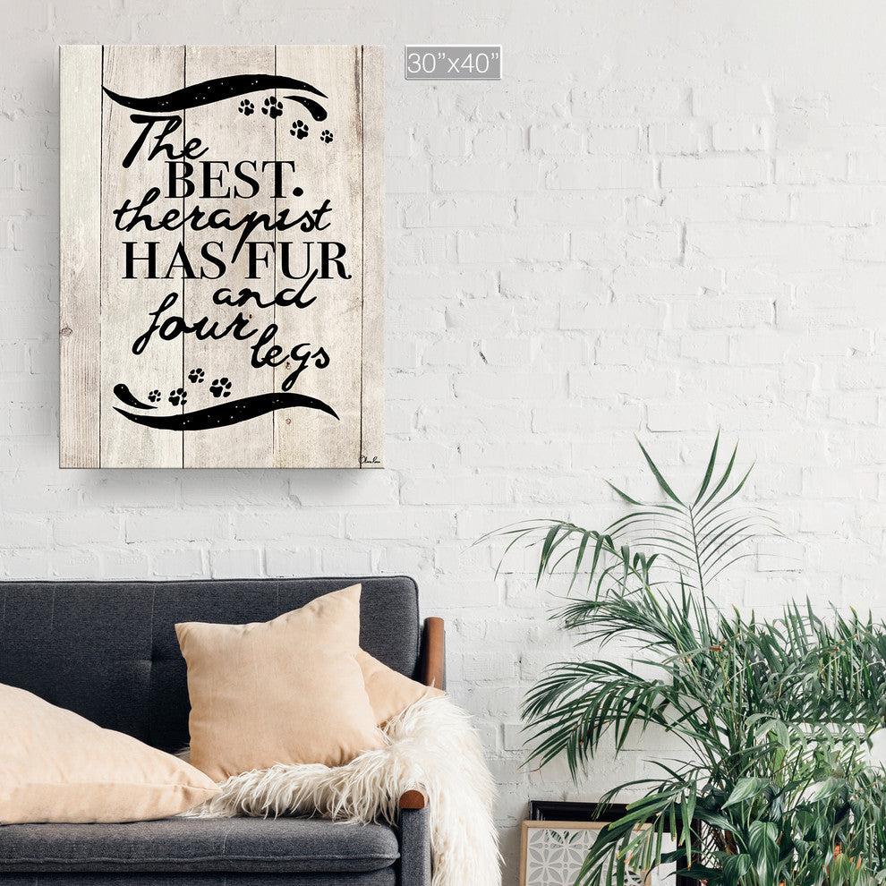 Ready2HangArt ''Four Legs'' Wrapped Canvas Animal Wall Art, 40"x30"