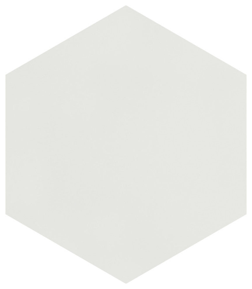 Textile Basic Grand Hex White Porcelain Floor and Wall Tile