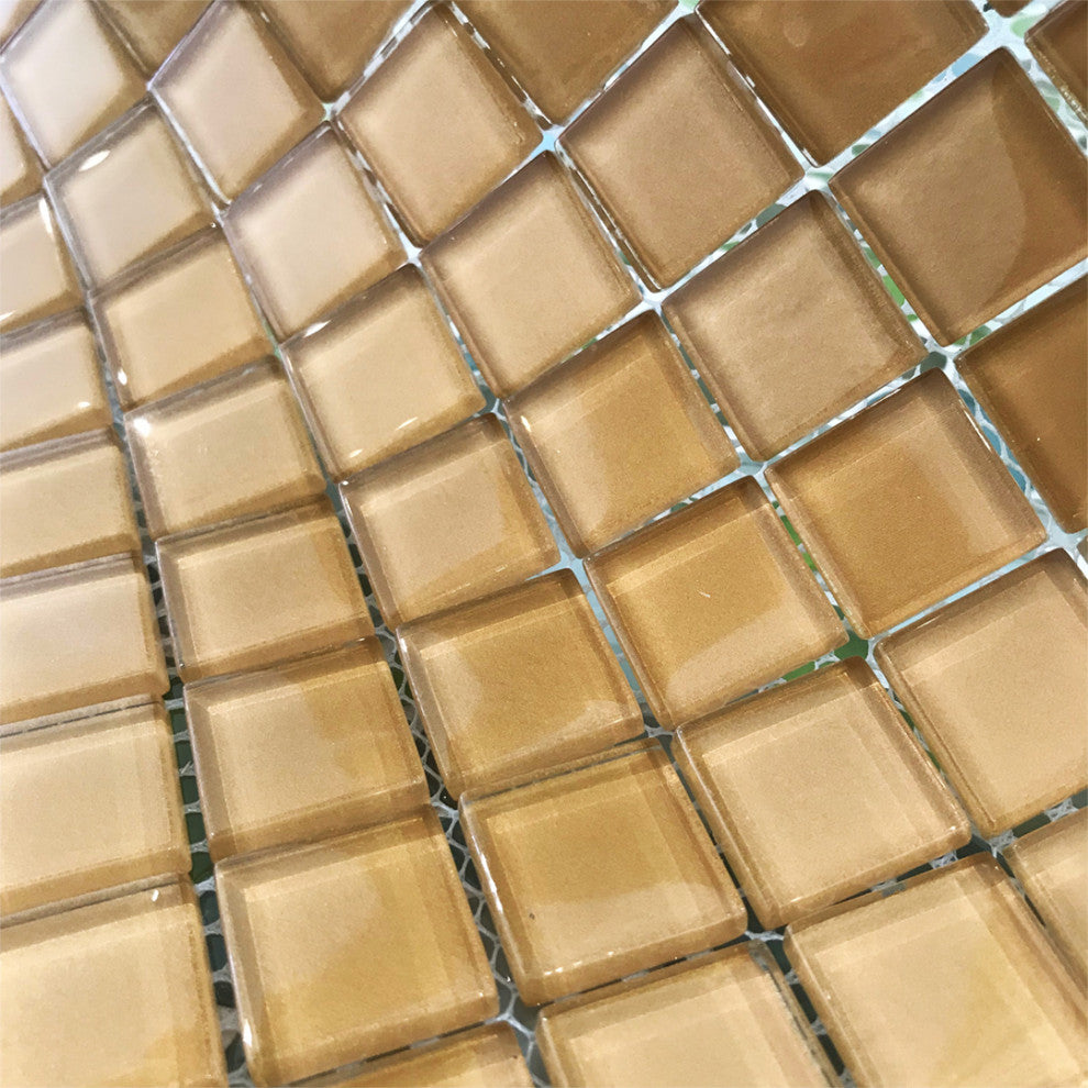 11.5x11.5 Glass Tile, Gold
