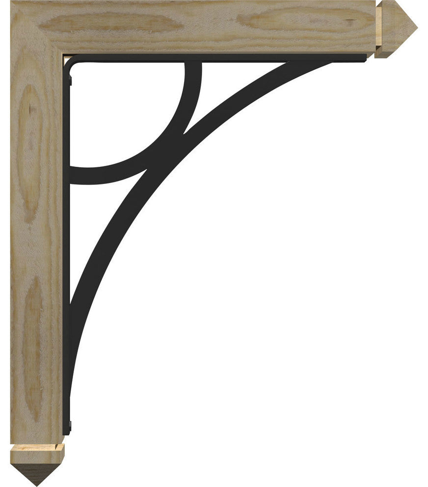 Galveston Arts and Crafts Ironcrest Bracket Single, 4"x16"x19", 2" Thick