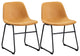 Home Beyond Synthetic Leather Dining Chairs Armless, Set of 2