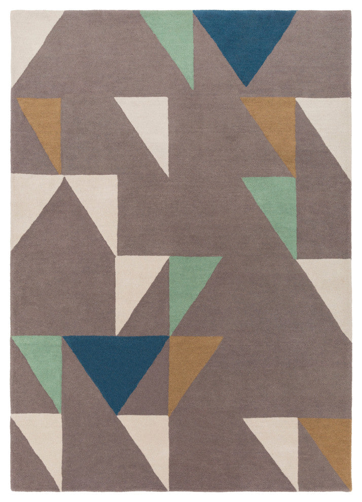 Surya Scion SCI-39 2'x3' Rug, Camel/Cream/Bright Blue/Mint