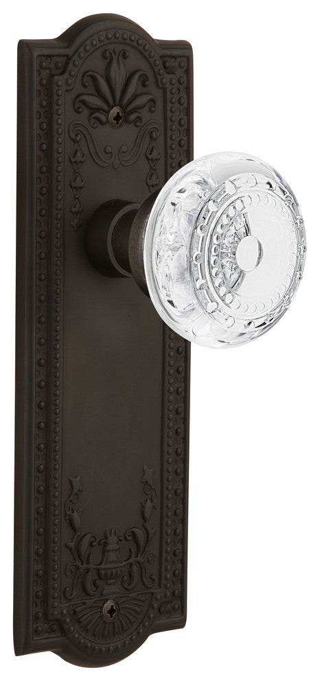 Meadows Plate Double Dummy Crystal Meadows Knob, Oil-Rubbed Bronze, MEACME