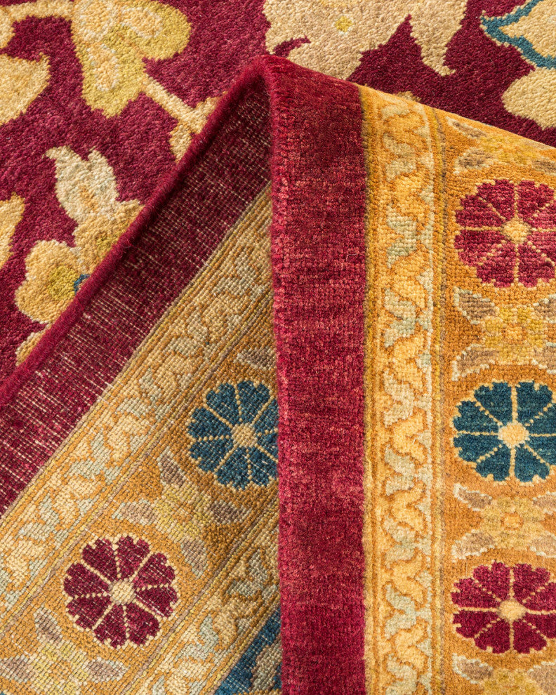 Riley, One-of-a-Kind Hand-Knotted Area Rug Red, 9'3"x12'0"