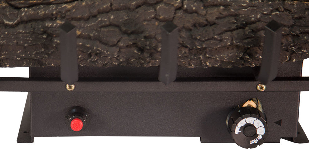 Comfort Glow Vent Free Gas Log Insert, 6 Pcs 24" Dual Fuel, Thermostat