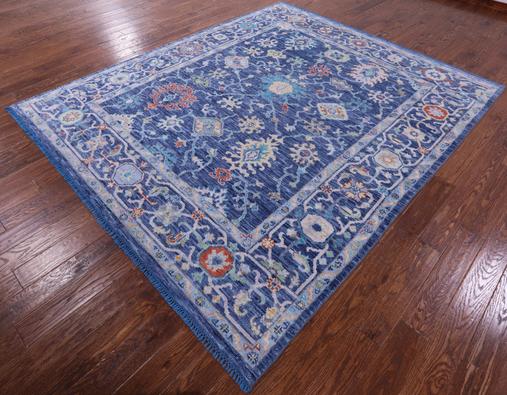 Hand Knotted Turkish Oushak Wool Rug 8' 1" X 9' 9" - Q15622