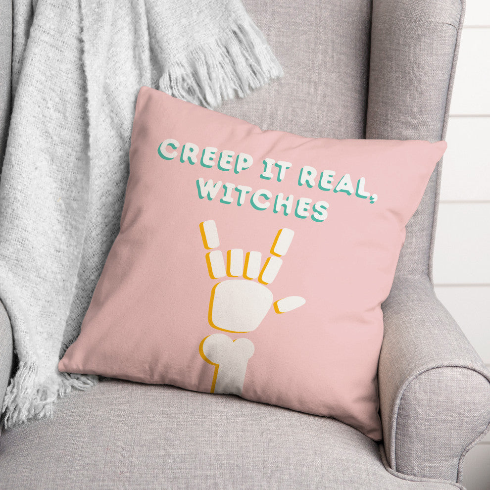 Creep It Real Witches 16x16 Throw Pillow