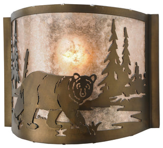 12 Wide Bear at Lake Wall Sconce