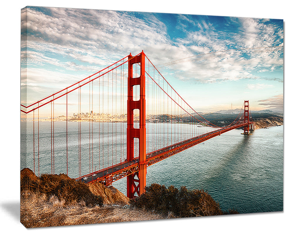 "Golden Gate Bridge in San Francisco" Canvas Wall Artwork, 20"x12"