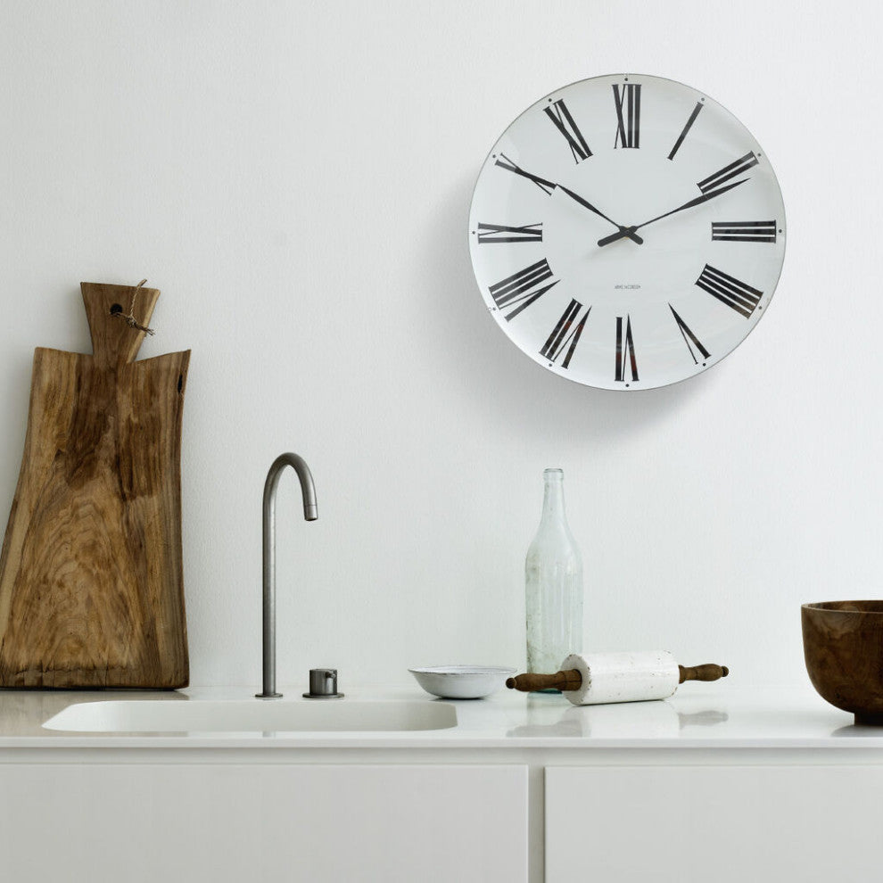 Arne Jacobsen Roman Wall Clock, 29cm