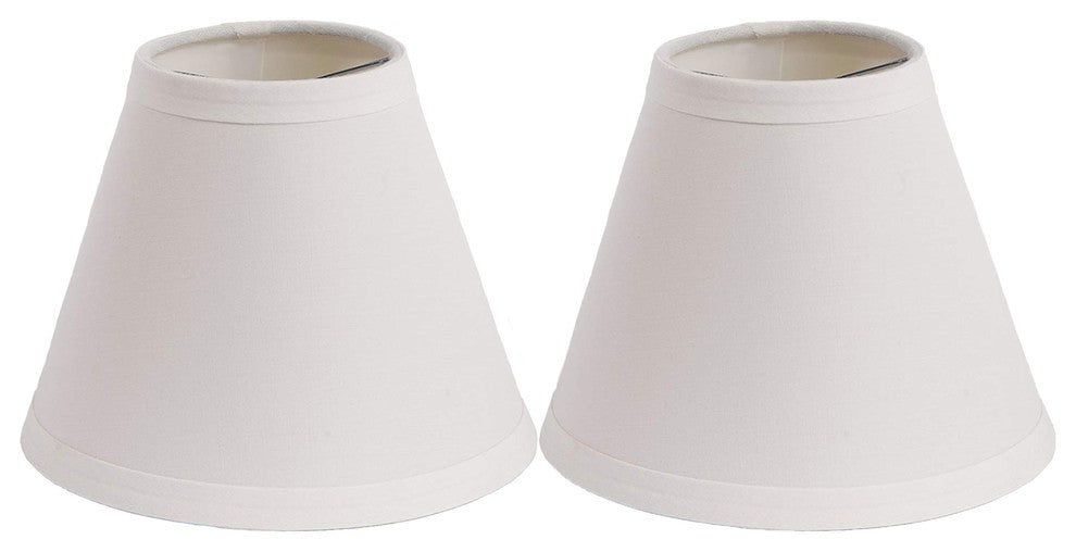Cotton Chandelier Lamp Shade, 3x6x5", White, Set of 2