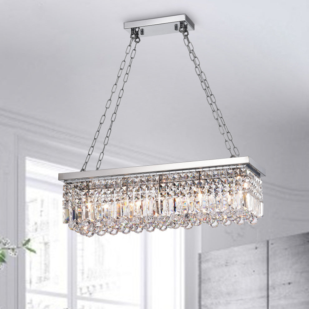 Aster 5-Light Chrome Crystal Chandelier