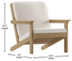 Charlestown All-Weather Poly Resin Wood Adirondack Club Chair with Cushions, Nat