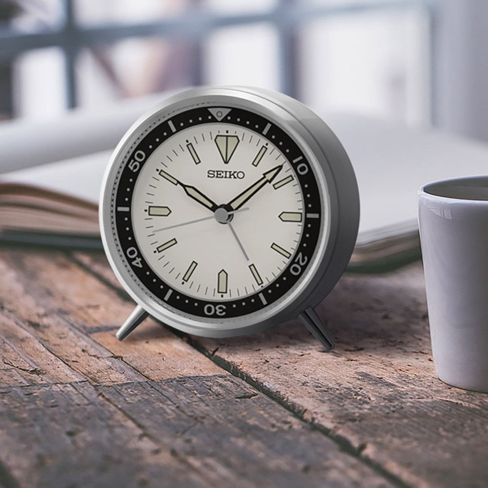 Seiko Mai T Clock, White