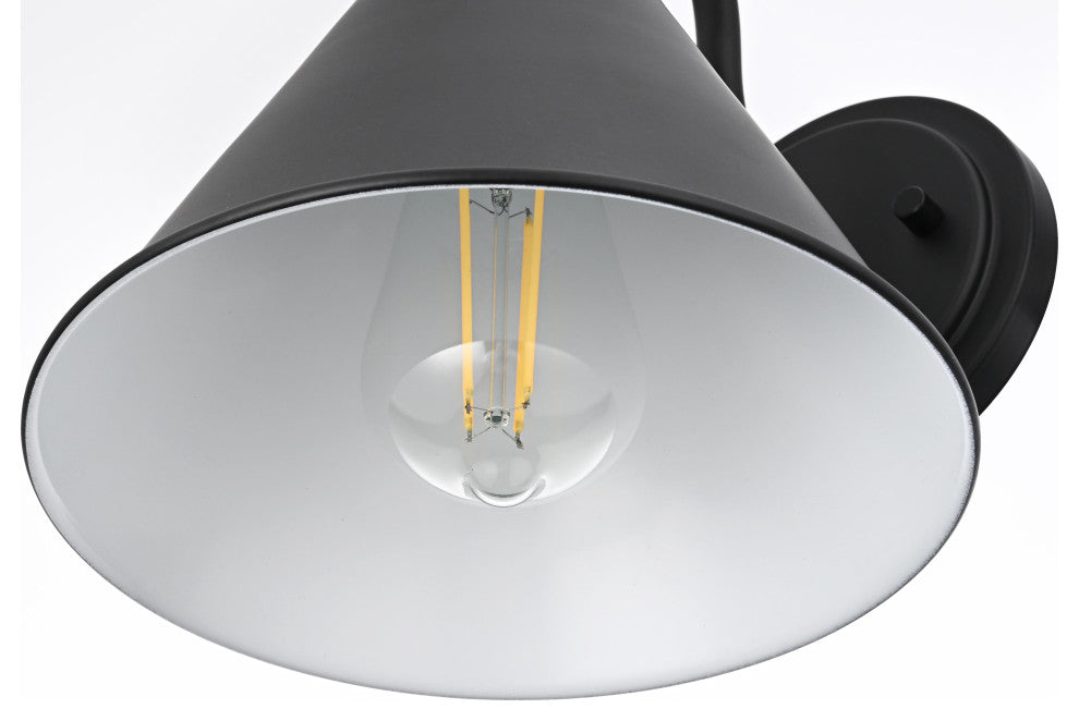 Home Living 8" Outdoor Wall Sconce, Black