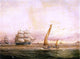 James E Buttersworth Two American Naval Vessels Entering Harbor Wrapped Canvas