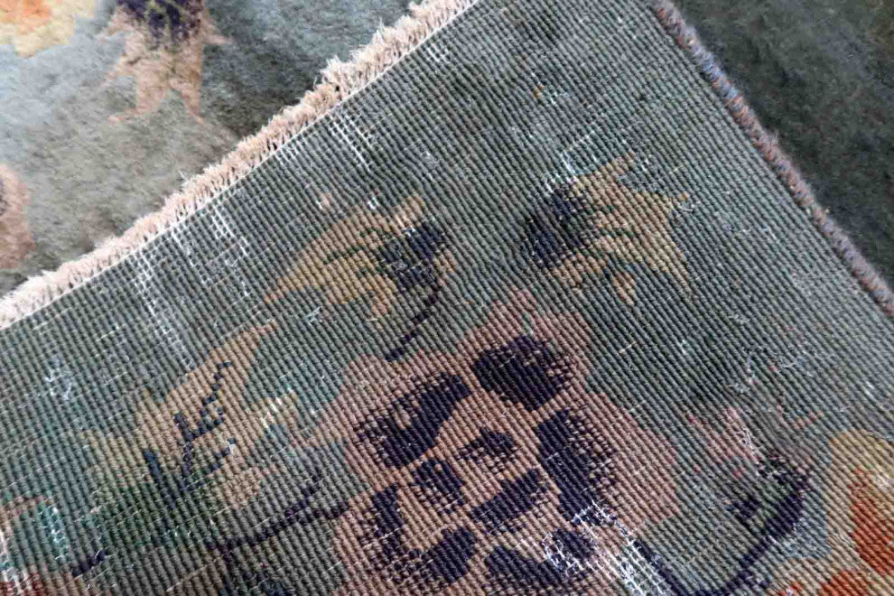 Handmade Antique Art Deco Chinese Rug 2.9'x4.7', 90cmx145cm, 1920s