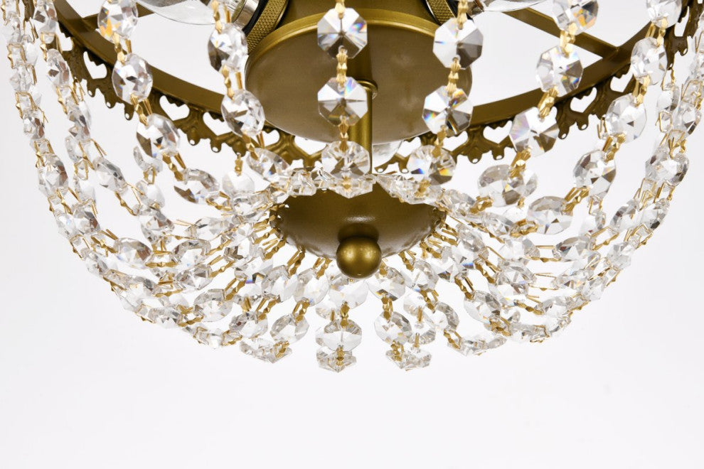 Kaine 10" Flush Mount, Brass