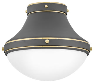 Hinkley Lighting 39051 Oliver 14"W Semi-Flush Ceiling Fixture - Dark Matte Grey