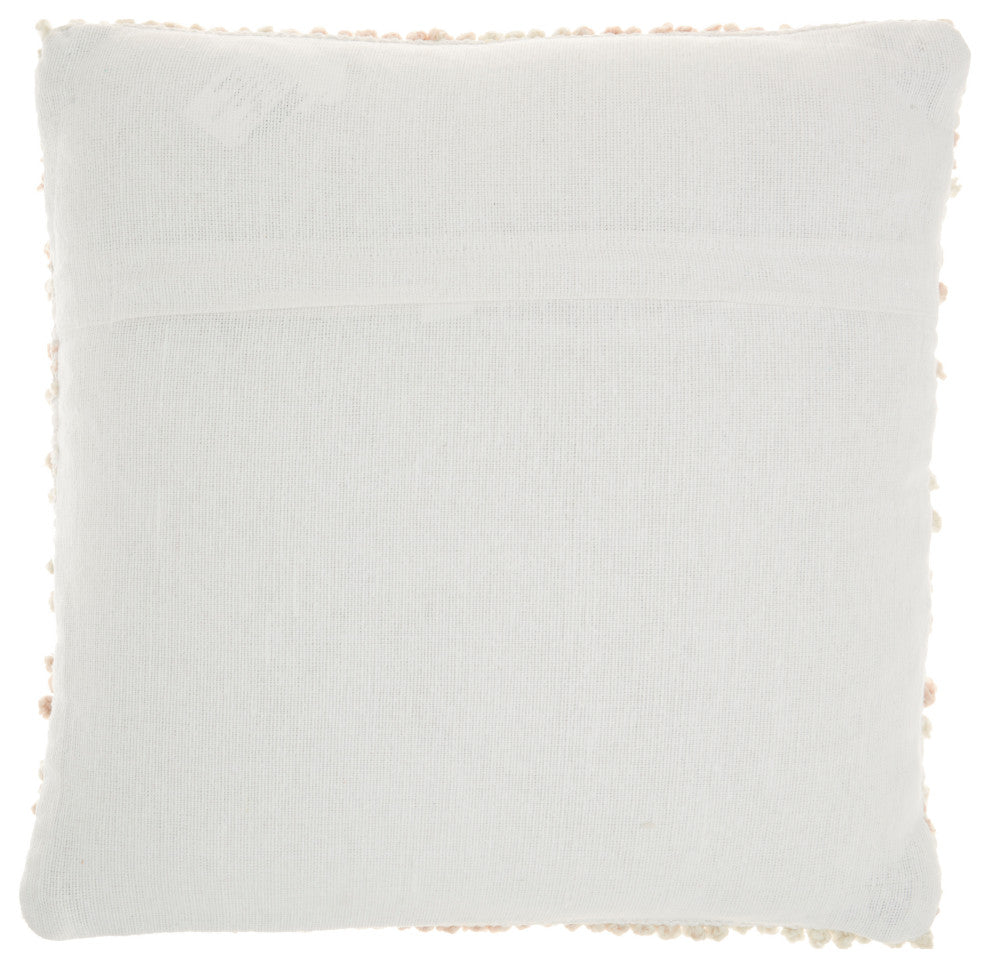 Nourison Home 20"x20" Mina Victory Ombre Woven Stripes Blush Throw Pillows