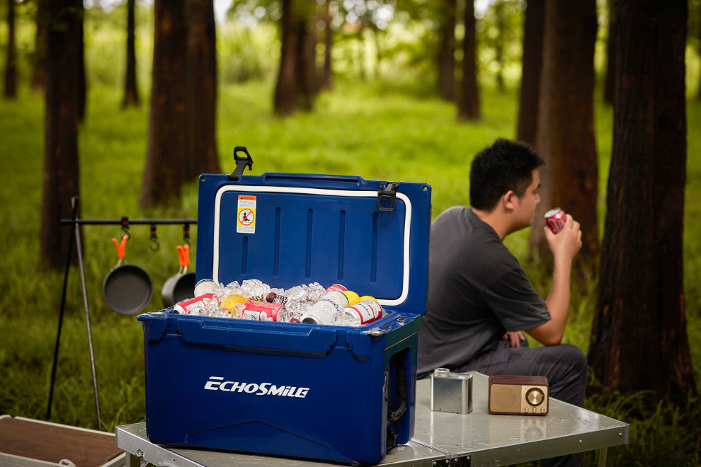 EchoSmile 40 qt. Rotomolded Cooler, Navy Blue