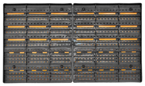 vidaXL Tool Box 32 Piece Storage Bin kit with Wall Panels Yellow and Black