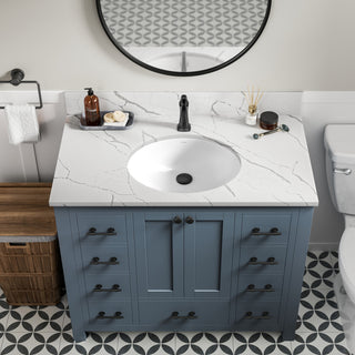 KRAUS Elavo 19.25 in. Oval Porcelain Ceramic Undermount Bathroom Sink