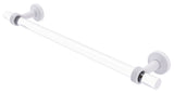 Pacific Beach 18" Towel Bar with Groovy Accents, Matte White