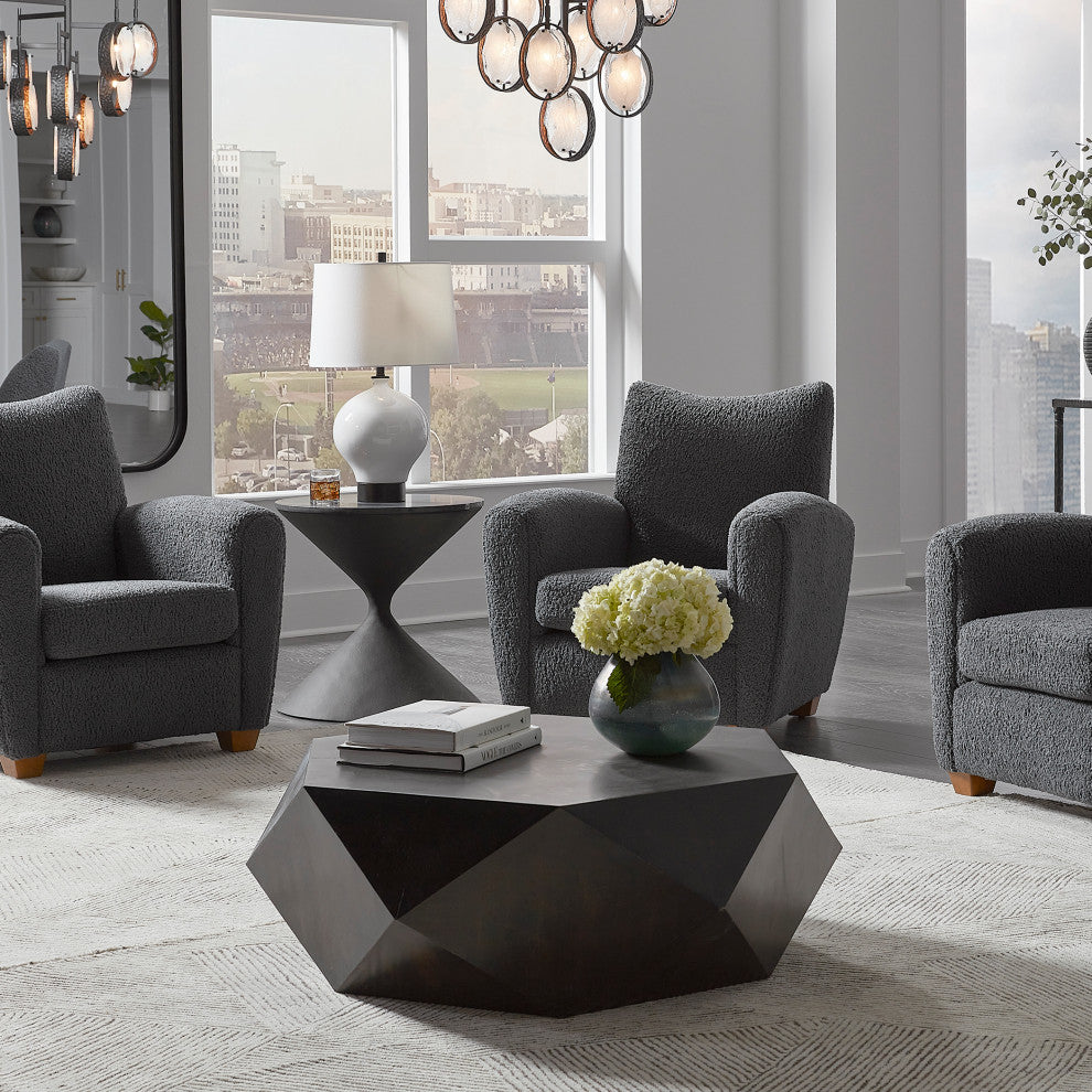 Uttermost Volker Worn Black Coffee Table
