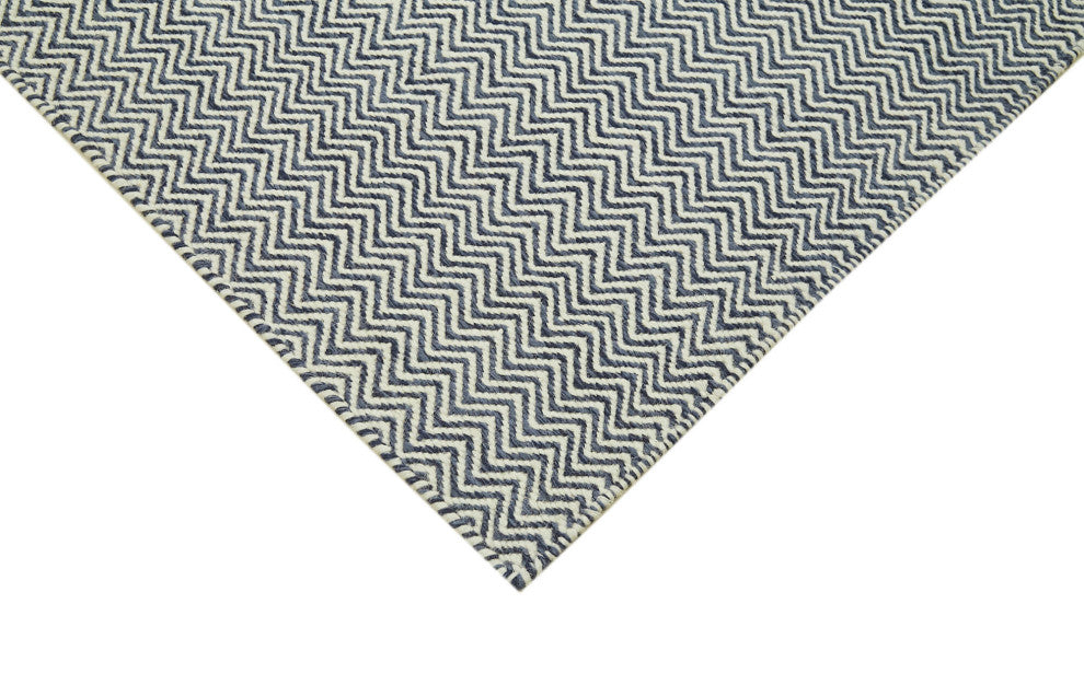 Rug N Carpet - Handwoven Modern Design 8' 0'' x 10' 0'' Wool Unique Kilim Rug